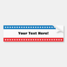 Customisable Stars and Stripes Design Bumper Stickers