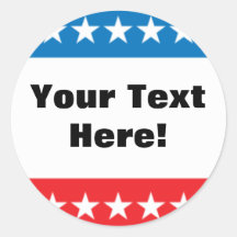 Customisable Stars and Stripes Design Sticker
