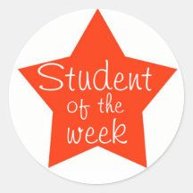 Customisable Student Of The Week Sticker