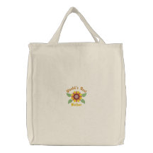 Customisable Sunflower Tote Bag - Add Text