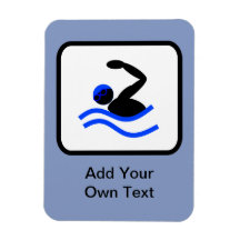 Customisable Swimmer Logo Rectangle Magnet