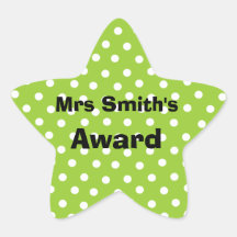 customisable teacher's award stickers