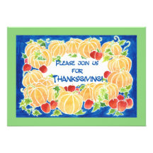 Customisable Thanksgiving Invitation - Pumpkins