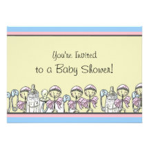 Customisable unisex baby shower invitation