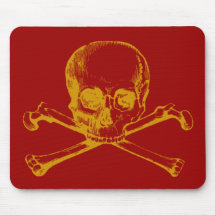 Customisable Vintage Skull & Crossbones Mousepad