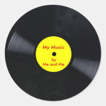 Customisable Vinyl Record Stickers