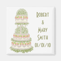 Customisable Wedding Cake Magnet