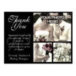 Customisable Wedding Thank You Card 3 Photos Post Cards