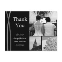 Customisable Wedding Thank You Card Photo Pictures Post Cards