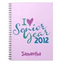 Customise - I heart Senior Year 2012 Spiral Note Books