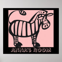 Customise Pink Zebra Poster