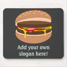 Customise this Hamburger graphic Mousemats