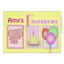 Customise your own 1st birthday card