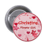 Customise your own flower girl button - template