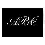 Customise your own monogram greeting cards