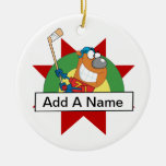 Customise Yourself Bear Hockey T-shirts and Gifts Christmas Ornaments