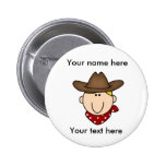 Customise Yourself Blonde Cowboy Buttons