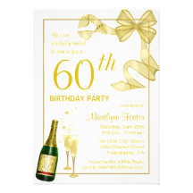Customised 60th Birthday Party Invitations