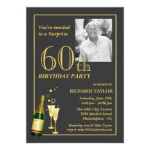 Customised 60th Birthday Party Invitations