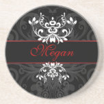 Customised Dark Elegance Beverage Coasters