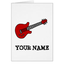 Customised Guitar Shirt for Boys or Girls Card