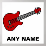 Customised Guitar Shirt for Boys or Girls Posters