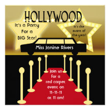 Customised Hollywood Glamour Birthday Invitation