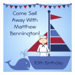 Customised Nautical Birthday Invites
