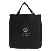 Customised Personalised Animal Hospital Embroidered Bag