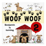 Customised Puppy Dog Birthday Invitations