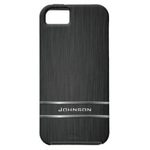 Customised Pure Brushed Metal with Silver Bar | iPhone 5 Covers