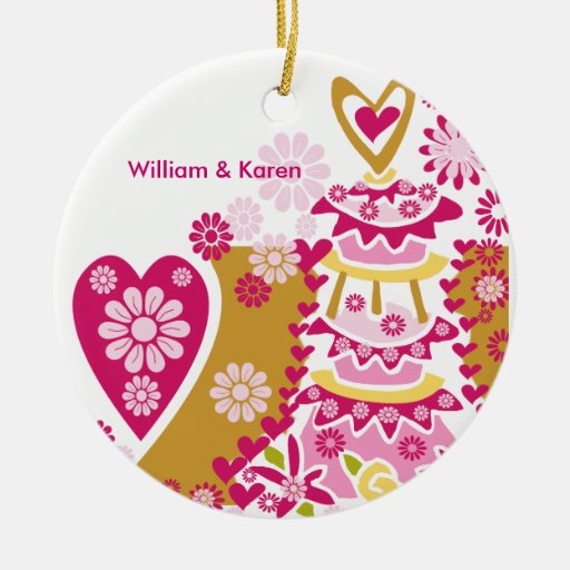 Customised Wedding Cake  Keespake Ornament