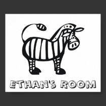 Customised Zebra Children's Room Poster posters