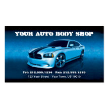CUSTOMIZABLE Auto Body Mechanic Car Detailing Business Card Template