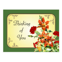 CUSTOMIZABLE floral flowers postcards