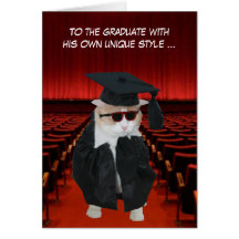 Customizable Funny Cat Graduate Cards