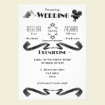Customizable Modern Movie Buff Wedding Invitation invitations