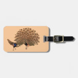 Customizable Vintage Asian Peacocks Luggage Tag