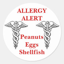 Customizeable allergy stickers