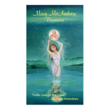 Customizeable Business Card / Celtic Lady of Lake