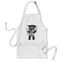 Cute 3d Baby Panda Graduate (editable) Aprons