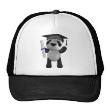 Cute 3d Baby Panda Graduate (editable) Trucker Hats