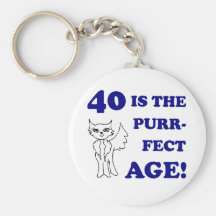 Cute 40th Birthday Present Keychain
