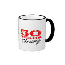 Cute 50 Years Young mug for 50th Birthday party
