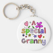 Cute A Special Granny Greeting Text Expression Key Chain