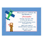 Cute aeroplane pilot boys birthday party invitatio