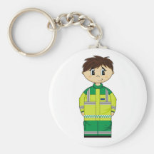 Cute Ambulance Man Keychain