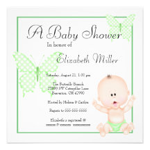 Cute American unisex Baby Shower Invitation