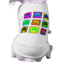 Cute and Colourful Skulls Pet Tshirt