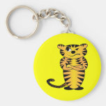 Cute and fun Animal t-shirts : yellow Tiger Keychains